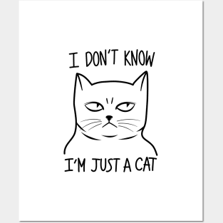 I don't know, I'm just a cat. Posters and Art